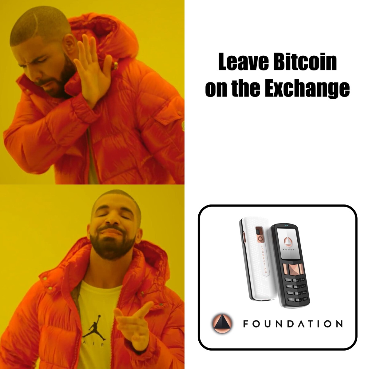 GetBittr's tweet image. Level 3: Air-gapped signing

Use a device that signs via QR/SD (no cable). Fewer attack surfaces with almost the same simplicity.
Options: @FOUNDATIONdvcs, Specter DIY, Coldcard, Jade