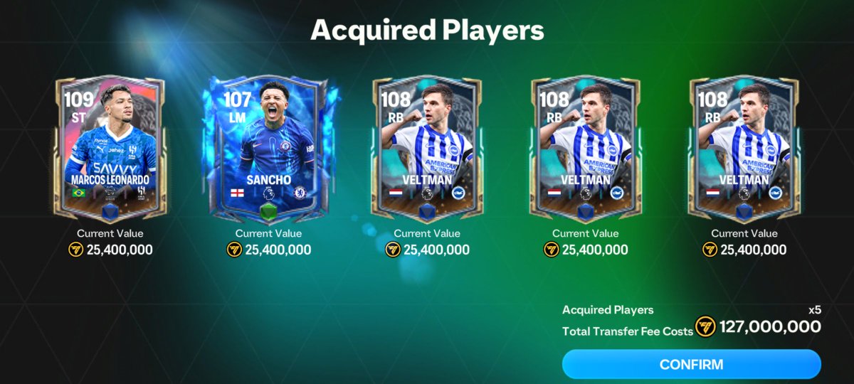 The Cheapest Ex. Time Fooders right now #FCMobile

🔎Set Filters:
▫️OVR 106 - 106
▫️Program Aqua &amp; Ragnarok
You can get their ranked version for around 25M-26M.