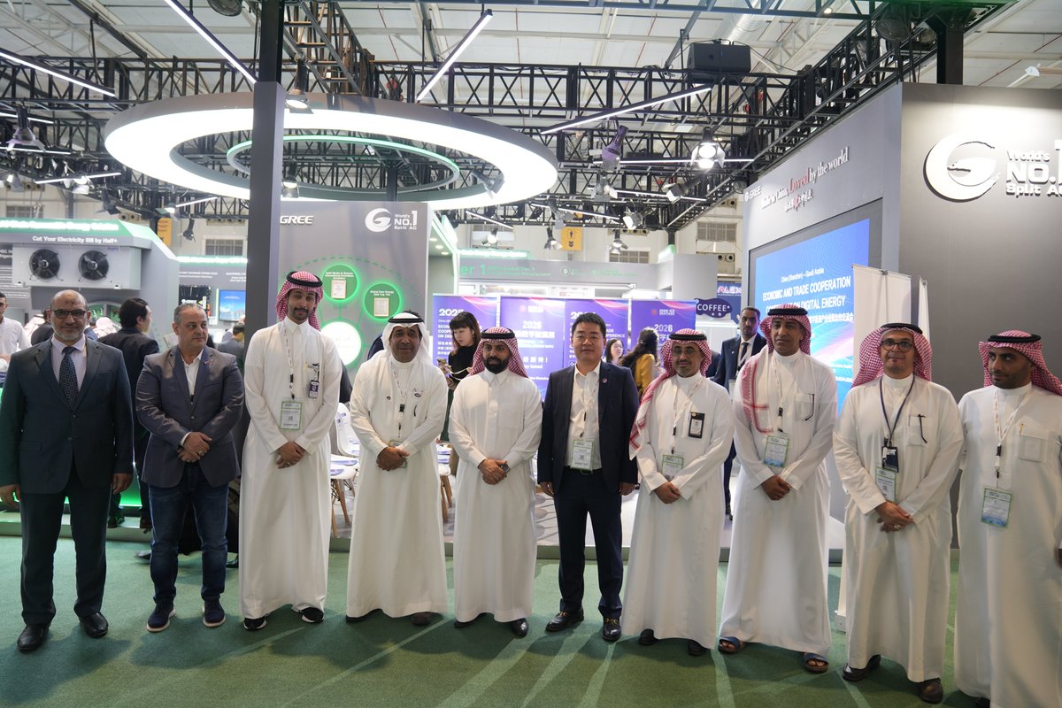 G_zhuhai's tweet image. Oct 12–14, 2025, GREE exhibited at Solar &amp;amp; Storage Live KSA 2025. Under the theme “GREE Innovation Green Life” 👏
#GREE #solarstorageKSA