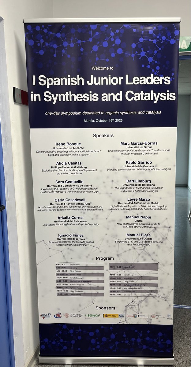 Francisco Juliá (@franciscojh84) on Twitter photo Everything's ready for tomorrow's "I Spanish Junior Leaders in Synthesis and Catalysis" <a href="/UMU/">Universidad Murcia</a> juniorleadersyncat.com Everything's ready for tomorrow's "I Spanish Junior Leaders in Synthesis and Catalysis" <a href="/UMU/">Universidad Murcia</a> juniorleadersyncat.com