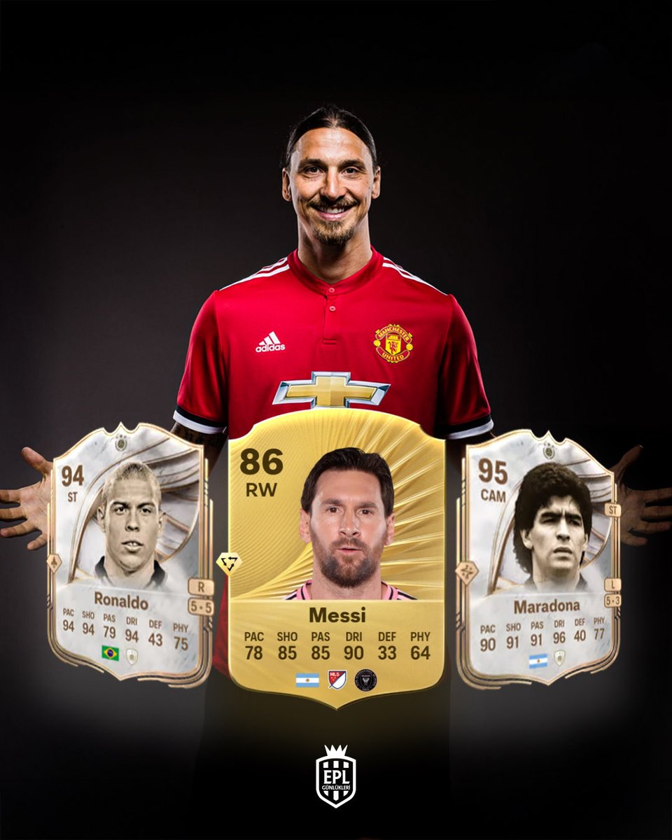 EPL_Gunlukleri's tweet image. Zlatan Ibrahimovic’e göre tarihin en iyi 3️⃣ oyuncusu: