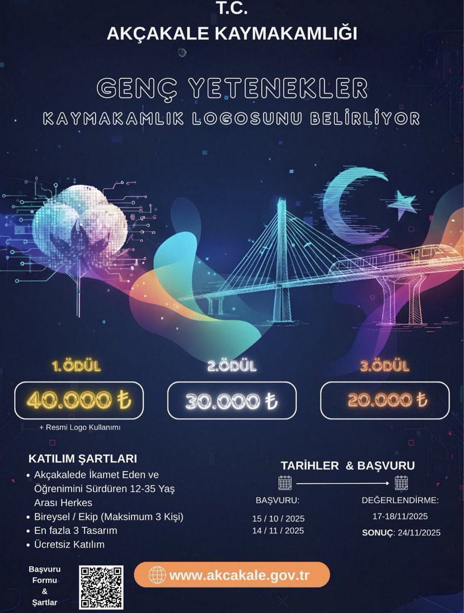 Akçakale Kaymakamlığımız tarafından düzenlenen“Kaymakamlık Logosu Tasarım Yarışması”başladı

Yaratıcılığını ortaya koymak,ilçemizin kimliğini yansıtacak özgün bir logo tasarlamak isteyen Akçakalede ikamet eden ve öğrenimini sürdüren 12-35 yaş arası bireylerimiz katılabilir