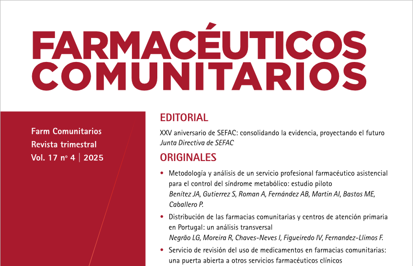 SEFAC_aldia's tweet photo. 🌐¡Ya disponible el nuevo número de la revista #FarmacéuticosComunitarios!

Farmacéuticos Comunitarios Vol. 17 N.4 | Farmacéuticos Comunitarios

https://t.co/JxUnTtrlIP https://t.co/FiiukfnK8e