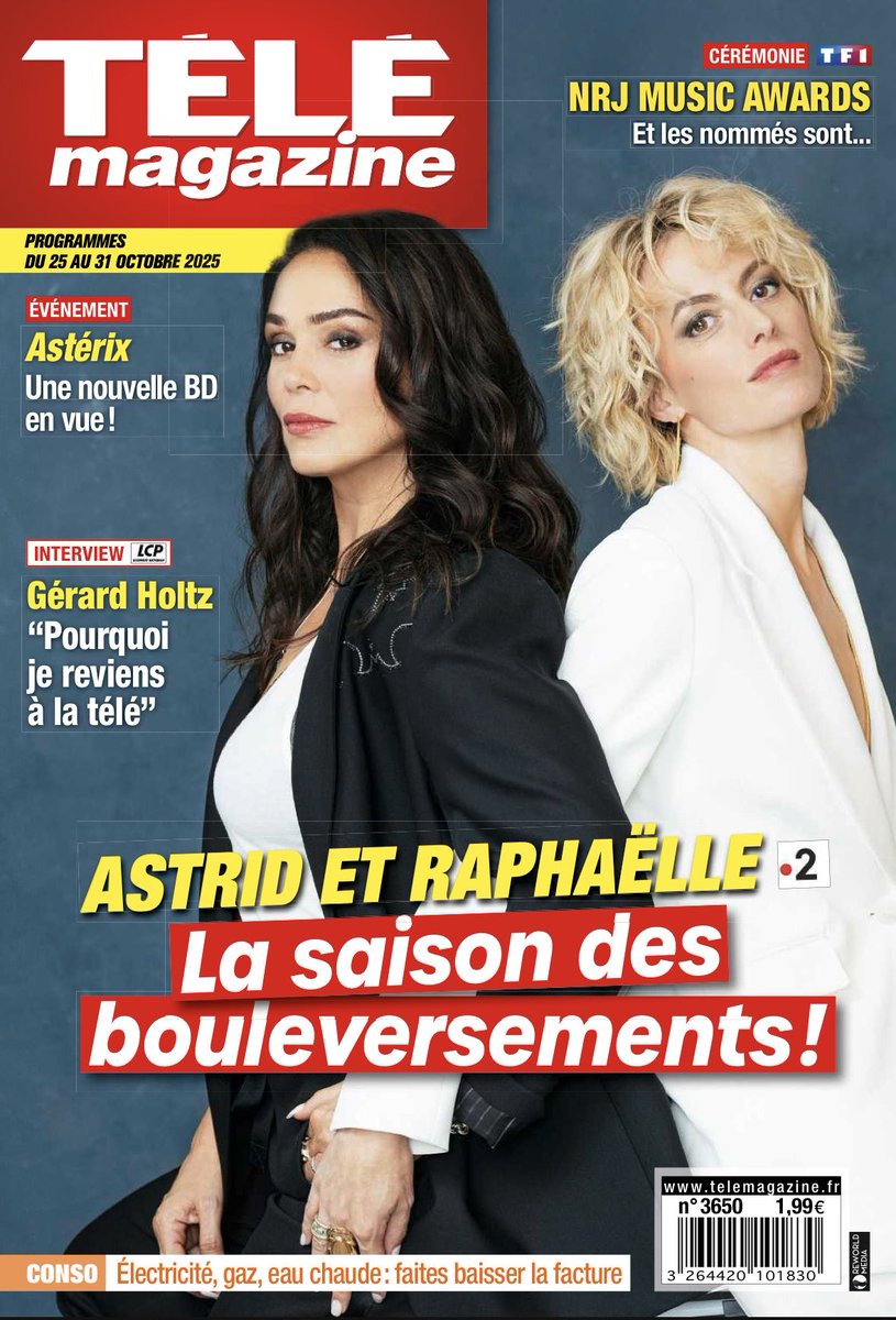Le phénomène #AstridEtRaphaëlle reprend du service dès le vendredi 24 octobre en prime sur France 2 <a href="/FranceTV/">France tv</a> et s’illustre en couv’ de la presse. 

Produite par <a href="/JLAGroupe/">JLA Groupe</a>, la série qui a réuni l’an dernier 6,2 millions de téléspectateurs, est un carton mondial dans 139 pays !