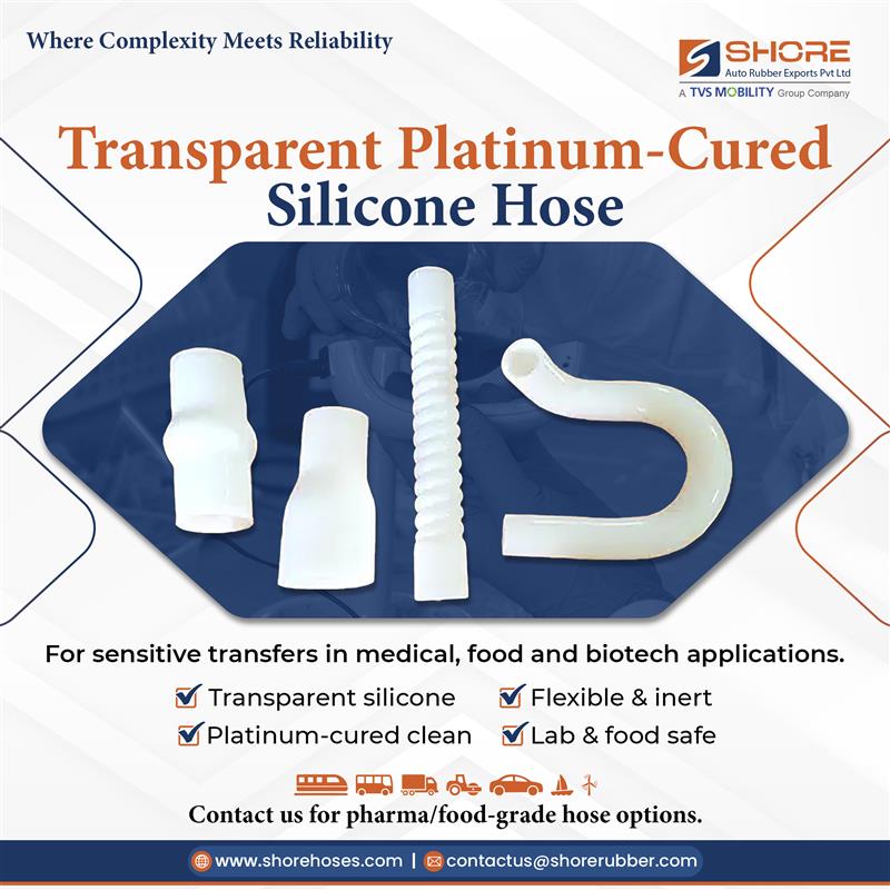 shore_auto's tweet image. Our Transparent Platinum-Cured Silicone Hoses are built for sensitive transfers in medical, food, and biotech industries ensuring every drop stays clean, safe and reliable.
.
#shoreindia #hosesolutions #automotiveinnovation #boostedperformance #shoreauto #shorehoses #airintake