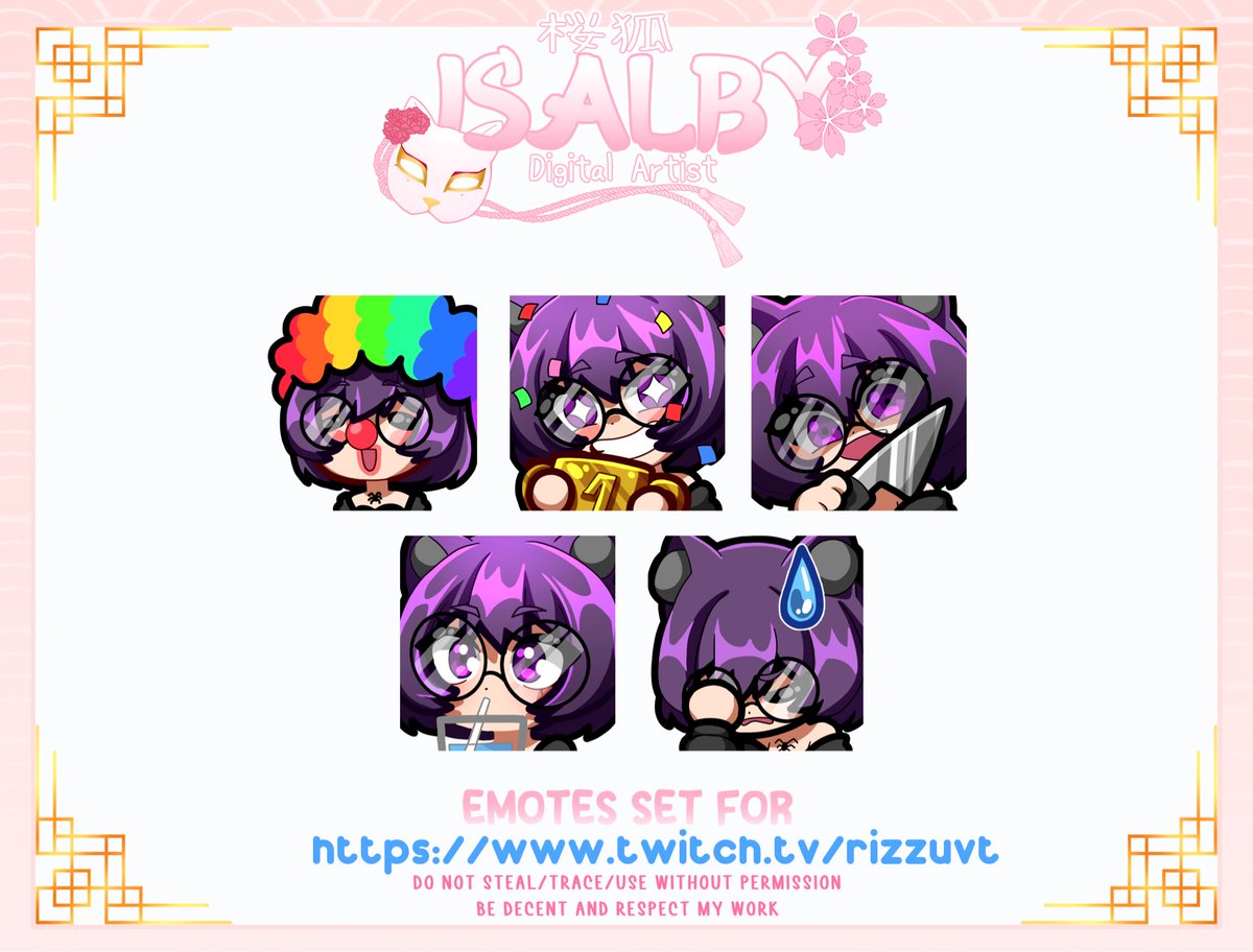 Isalby_isi12's tweet image. #emotetober : Clown — Sip — Fail — Winner — Knife

Character: @RizzVT 

#Inktober2025 
#Inktober 
#inktober2025day15
#opencommissions