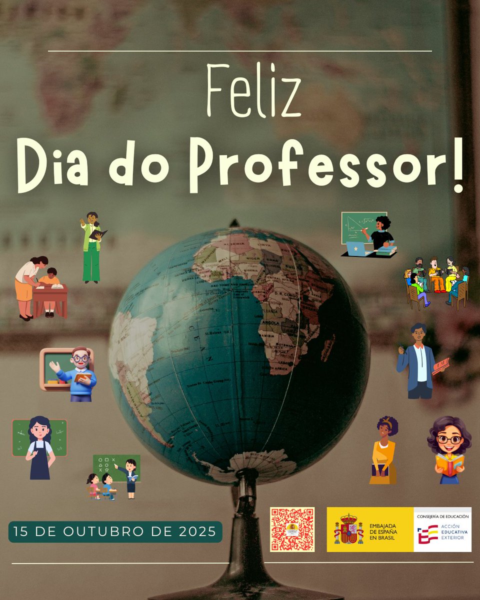 Hoje, 15 de outubro, celebra-se no #Brasil o Dia do Professor. Feliz Dia!