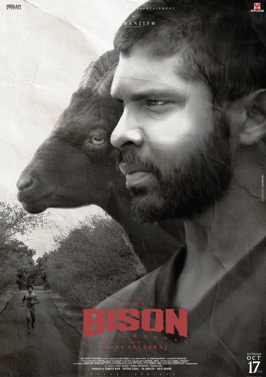 poster 02 for #Bison 🦬

#DhruvVikram <a href="/mari_selvaraj/">Mari Selvaraj</a> <a href="/nivaskprasanna/">Nivas K Prasanna</a> <a href="/NeelamStudios_/">Neelam Studios</a> <a href="/ApplauseSocial/">Applause Entertainment</a> #BisonKaalamaadan #BisonKaalamaadanOnOct17