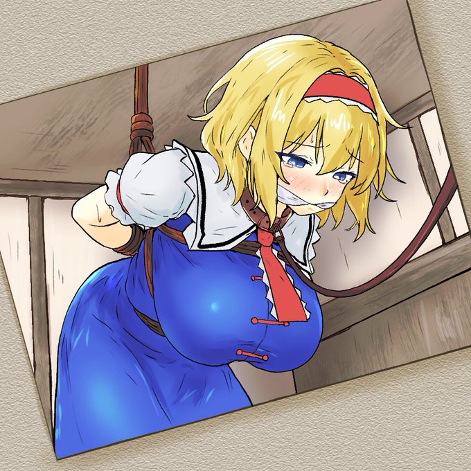 件のサークルカットで描いたアリス(文字無し版) 