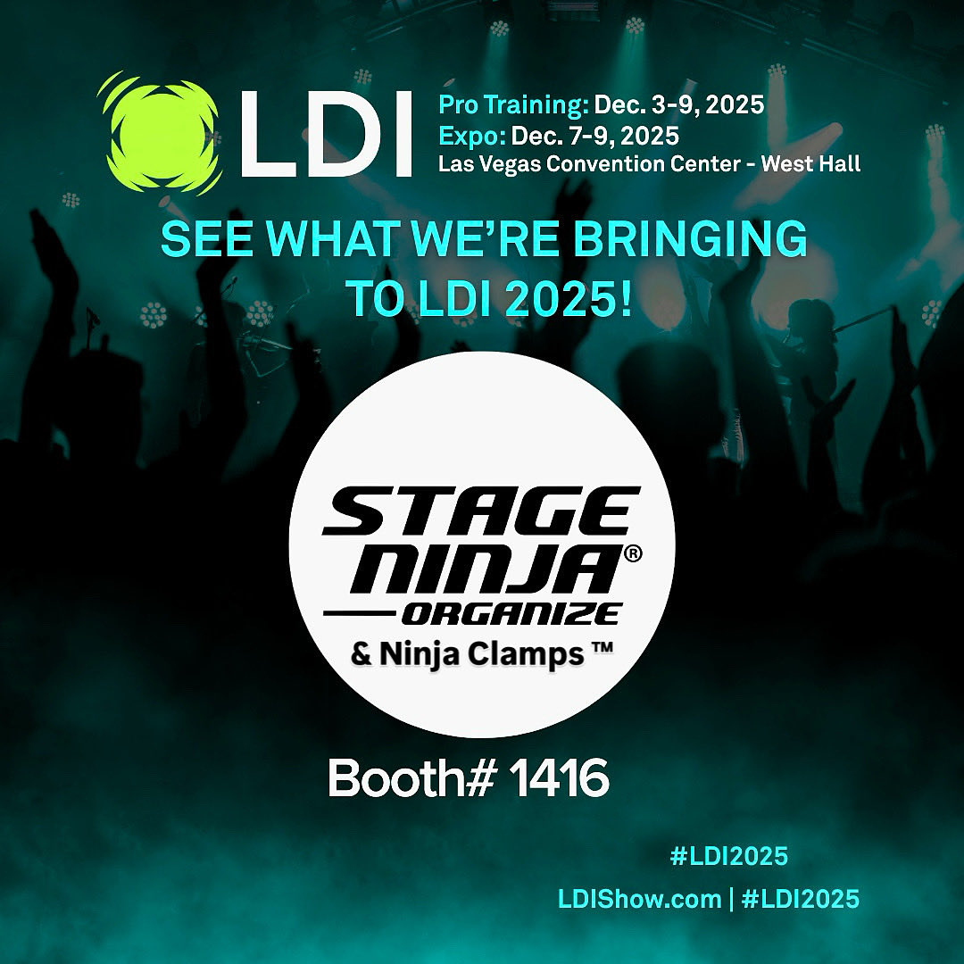 StageNinjaGear's tweet photo. Are you going? We’re bringing Stage Ninja to the @ldishow.
Stop by booth 1416 to see why our retractable reels and Ninja Clamps are trusted on stages, in studios, broadcast, theaters, worship, aviation, medical, and aerospace.
https://t.co/nmfbKS0EPc <-
#StageNinja #LDIShow https://t.co/SM5fYAtydC