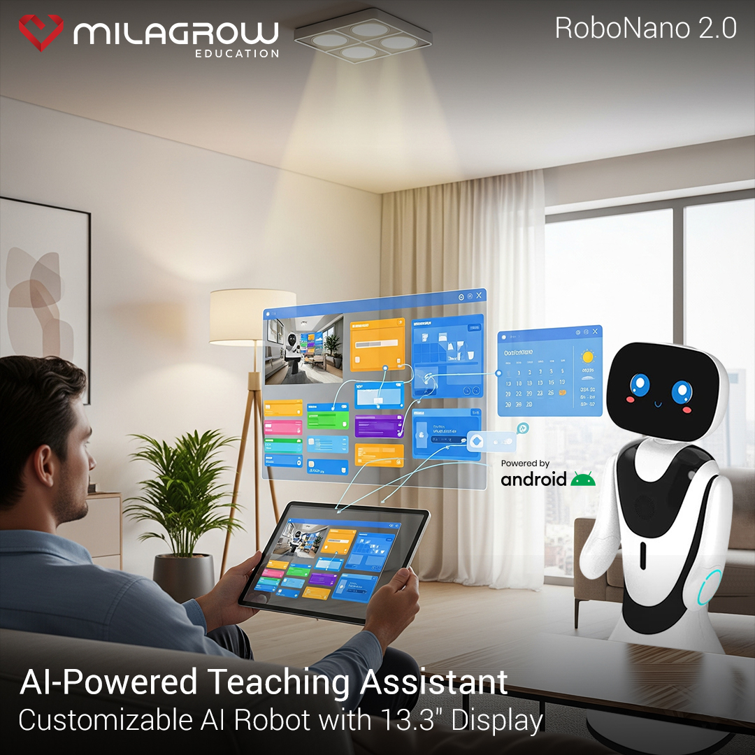 MilagrowRobots's tweet image. Transform your class with interactive tech, assist learning, engage students, and make concepts visual using AI and robotics tools.
Learn More: zurl.co/vPSeA

#EdTechInnovation #AIinClassroom #RoboticsLearning #InteractiveEducation #StudentEngagement #MilagrowEducation