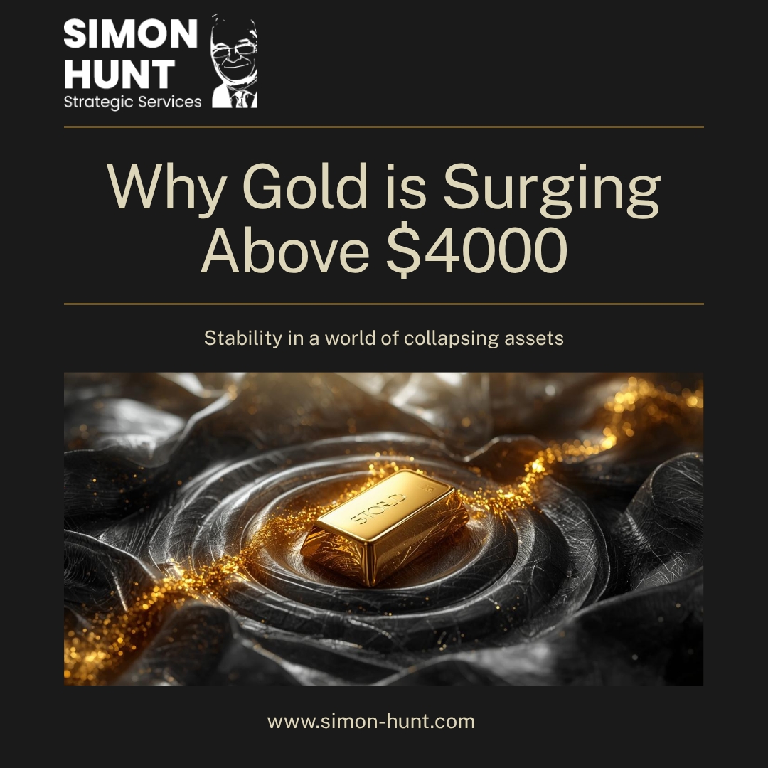 Markets have started to smell a rat. This is why gold is now over $4000. Its value never changes; it’s the value of other assets that have and are collapsing whether fiat currencies or other assets such as real estate, agricultural products, metals or equites.