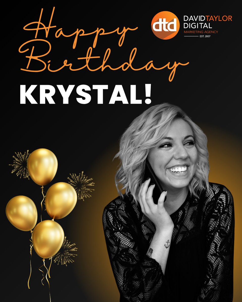 DavidTDesign's tweet image. Happy Birthday to Krystal! 🎉  

Our amazing Digital Project Manager who keeps everything running smoothly — we hope your day is as wonderful as you are!