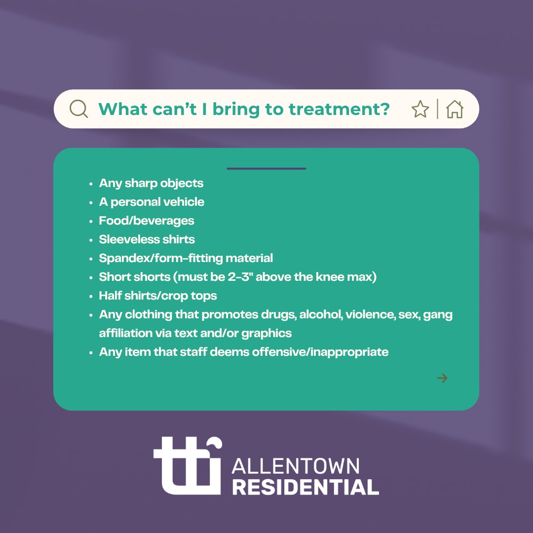 TTI_Recovery's tweet photo. Allentown Residential will be opening in the coming weeks, and in preparation we have a helpful guide to help those uncertain of what they can do to prepare for admission to inpatient treatment. 

Stay tuned for more information, and see https://t.co/stT35dwkWH https://t.co/9PS6WVJlzb