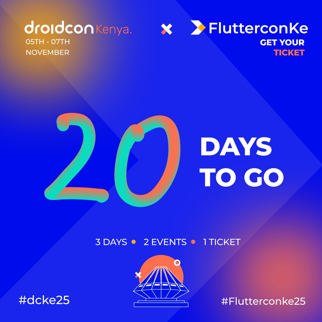 kotlinkenya's tweet photo. ๐ Only 20 days to #DroidconKe + #FlutterconKe 2025!
The most EPIC mobile dev conference in Sub-Saharan Africa is almost here! ๐ฅณ
๐
Nov 5โ7, 2025 |
๐ @goldentulipnrb
๐๏ธ 3 Days โข 2 Events โข 1 Ticket
๐ https://t.co/bhzp4giYkV
#DroidconKe #FlutterconKe https://t.co/JCJoGUH9WK