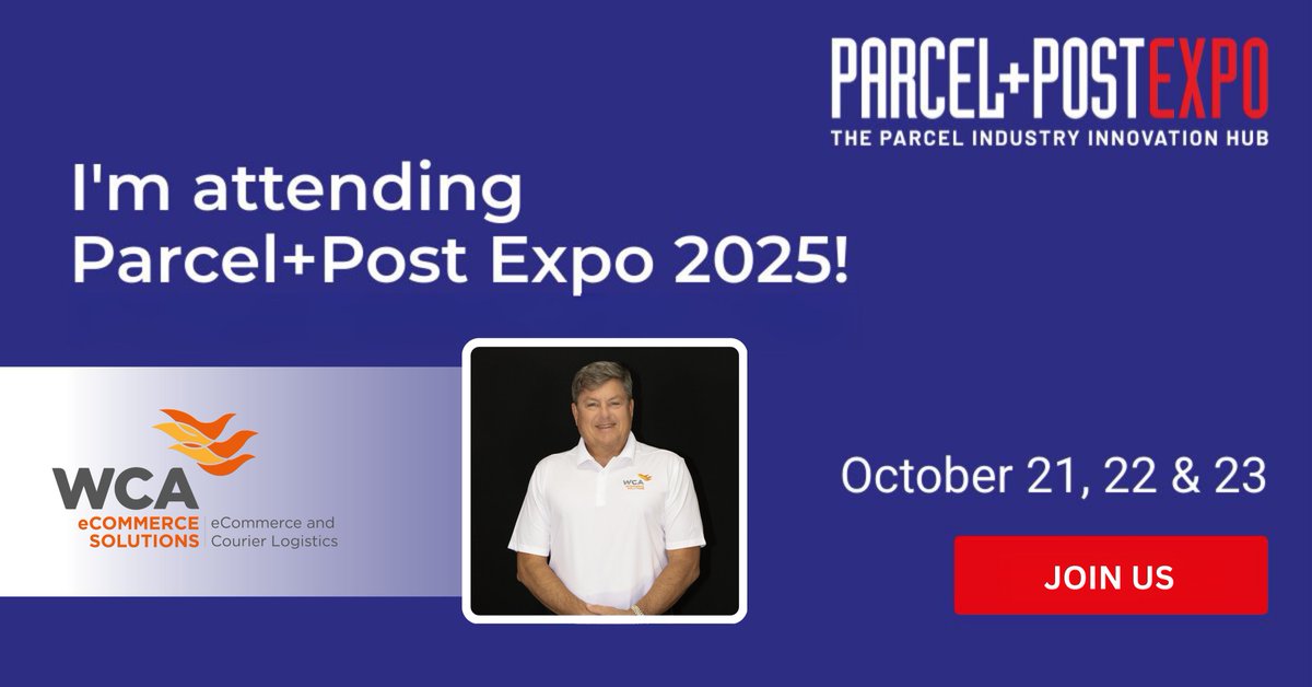 WCAeCommerce's tweet image. Heading to Parcel+PostExpo? Connect with Steve Howard from WCA eCommerce Solutions Network to discuss the latest in courier &amp;amp; eCommerce logistics.

#CourierSolutions #WCAeCommerceSolutions #WCAworld #parcelpostexpo