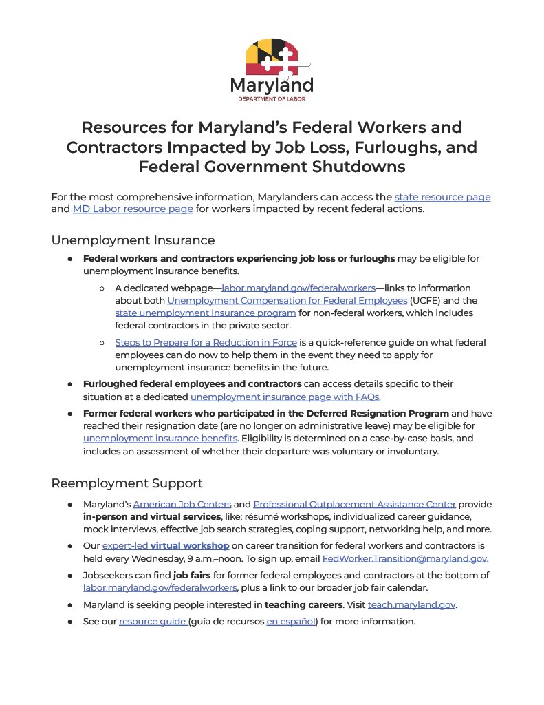 Quick resource for Federal worker support.