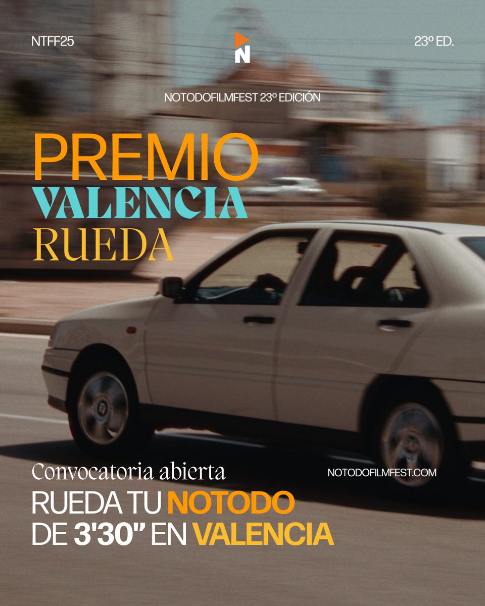 Notodofilmfest_'s tweet image. 😎 Valencia lo tiene TODO para tu #notodo: sol, mar y rincones que inspiran 🌊

El ganador del #PremioValenciaRueda se lleva 1.000 € 🏆 y compite en todas las categorías del festival.

📅 Convocatoria ampliada hasta el 30/10
🔗notodofilmfest.com/premio/premio-…

#Notodofilmfest2025