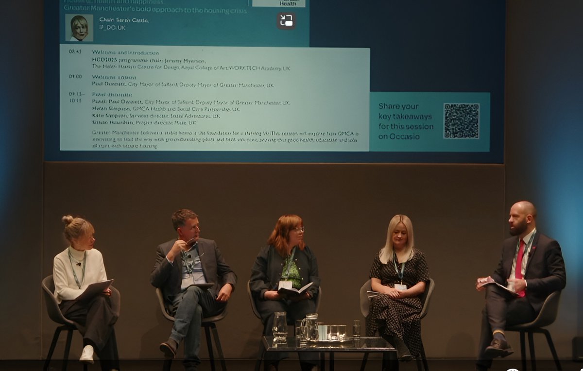 Paul Dennett <a href="/salford_mayor/">SalfordMayor</a> joined this morning’s opening session at <a href="/HCDCongress/">Healthy City Design 2025 International Congress</a> where he shared his thoughts on learning from the past and what regeneration means for Salford, which is fundamentally about people. <a href="/MediaCityUK/">MediaCityUK</a>