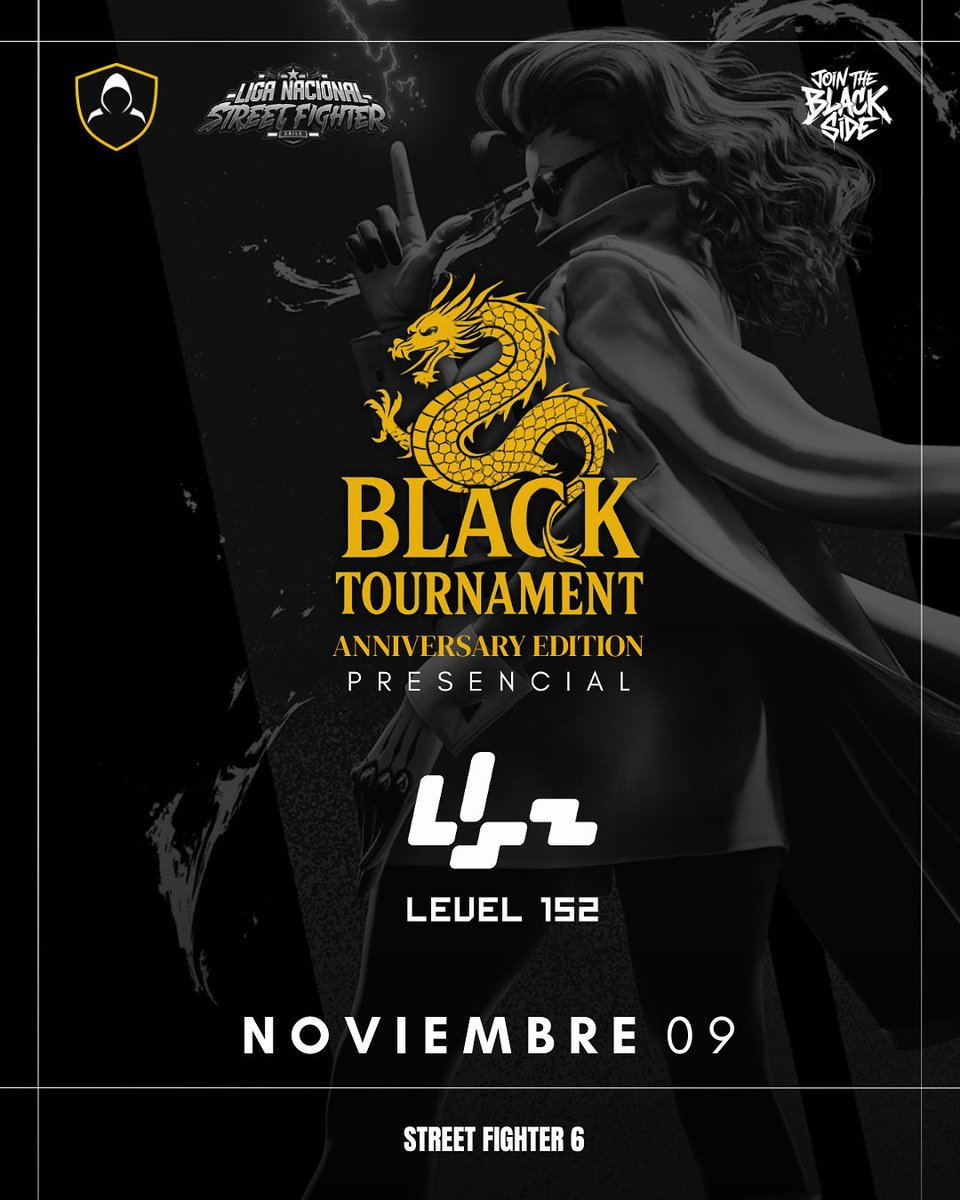 El Domingo 09 de Noviembre estaremos celebrando nuestro aniversario como Club, con un gran torneo! #BlackTournament edición Aniversario que realizaremos de forma presencial en #Level152 , grandes premios en dinero, trofeo y medallas para todo el top8