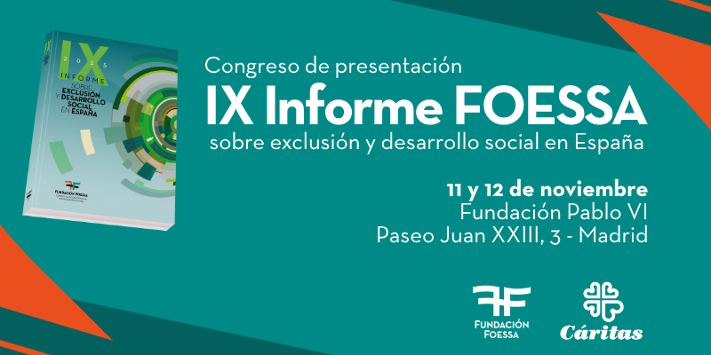 🔴¡Reserva la fecha!🔴
Presentamos el IX Informe FOESSA sobre exclusión y desarrollo social en España.

🗓️11 y 12 de noviembre
📍<a href="/fpablovi/">Fundación Pablo VI</a> 

ℹ️Consulta el programa foessa.es/main-files/upl…

👉 ¡Inscríbete! sicce.caritas.es/FormulariosSSO…