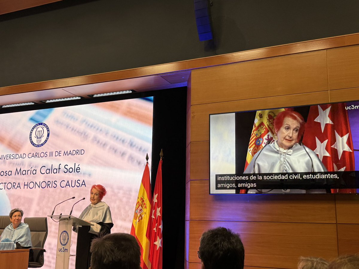 CESyA (@cesyaes) on Twitter photo La #Periodista y defensora de #DerechosHumanos, Rosa María Calaf, es investida doctora Honoris Causa por <a href="/uc3m/">UC3M</a> en un acto #Subtitulado en directo a través de <a href="/cesyaes/">CESyA</a> para la #Accesibilidad de los asistentes sordos o con #Discapacidad auditiva. La #Periodista y defensora de #DerechosHumanos, Rosa María Calaf, es investida doctora Honoris Causa por <a href="/uc3m/">UC3M</a> en un acto #Subtitulado en directo a través de <a href="/cesyaes/">CESyA</a> para la #Accesibilidad de los asistentes sordos o con #Discapacidad auditiva.