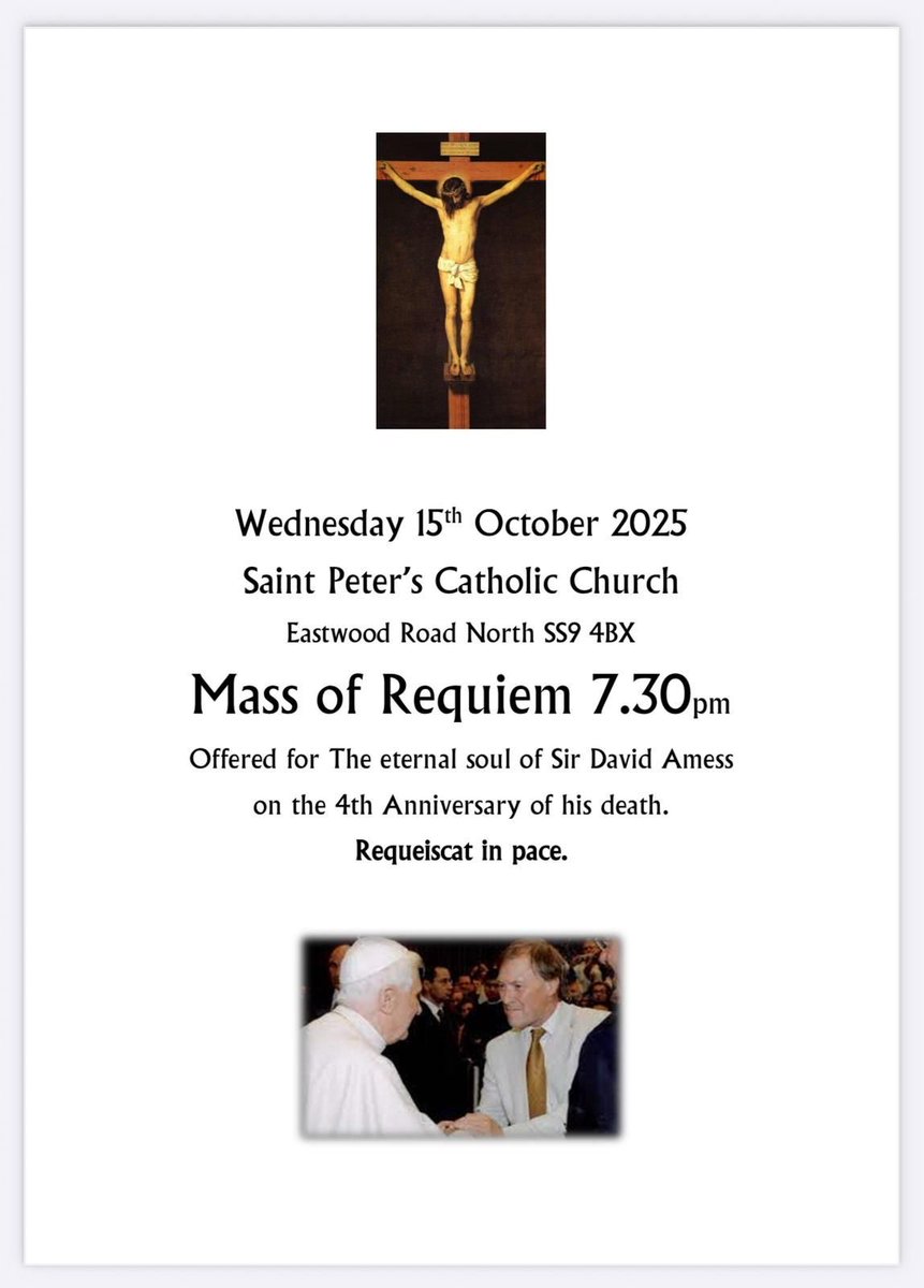 Southend remembers 💔🖤

Sir David Amess 

26th March 1952 - 15th October 2021 

A precious life sacrificed serving our community