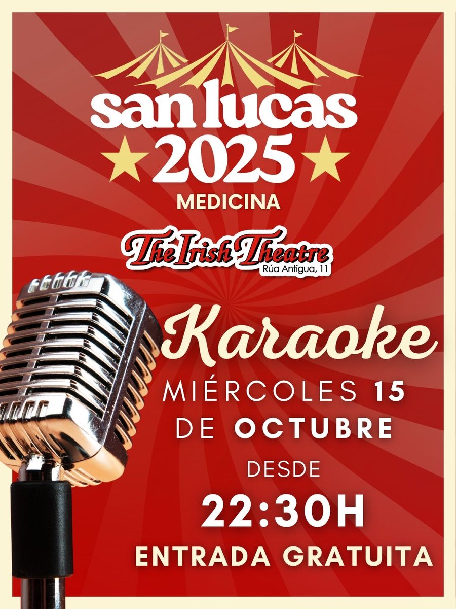 Y hoy... ESTRENAMOS CANCIÓN DE SAN LUCAS 2025 en el karoke de esta noche y en nuestro canal de youtube a las 21:00h

#SanLucas25
