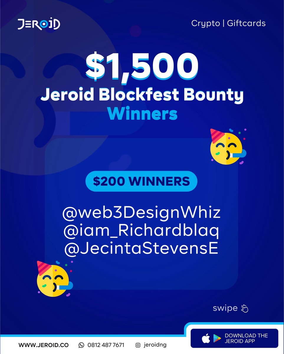 web3DesignWhiz's tweet image. Thank you so much @jeroidng 
Thank you so much sir @belikejeroid 
Thank you so much @Web3Nigeria 
Thank you so much @blockfestafrica
Thank you so much sir @SamuelXeus

Jeroid to the world 🌎🎉

#JeroidAtBlockfest #BlockFestAfrica2025 #BlockFestAfrica