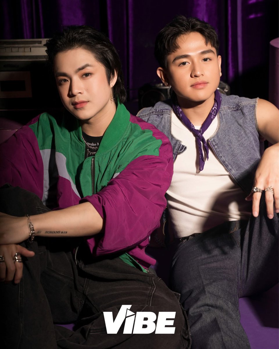 vxonofficial's tweet image. Two words, vhie: Vibe visuals. 💜
c13 and Sam from VXON ate this shoot up, no leftovers. 😎📸

#VibePH #MainVibe #VXON
#VXON_C13 #VXON_SAM