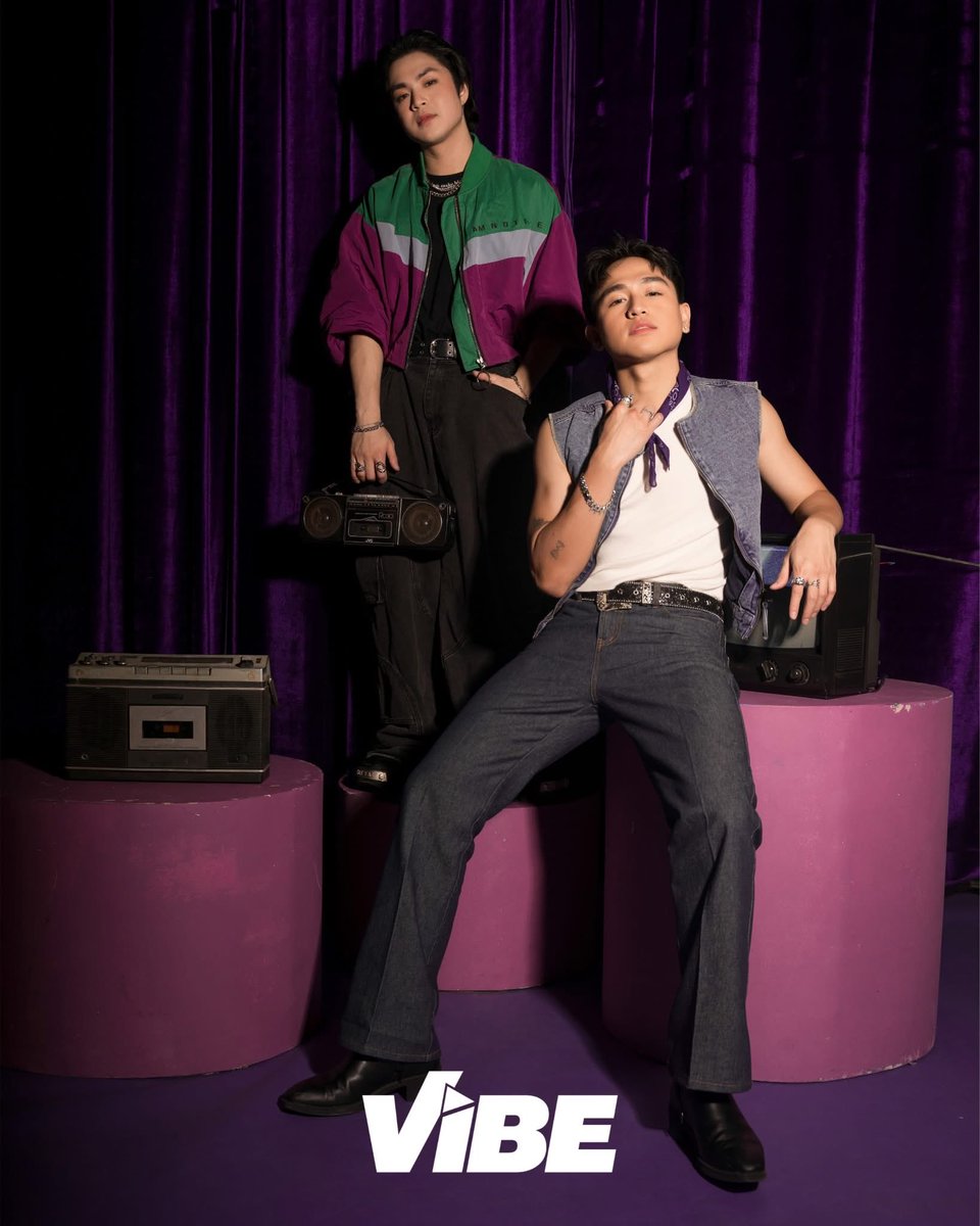 vxonofficial's tweet image. Two words, vhie: Vibe visuals. 💜
c13 and Sam from VXON ate this shoot up, no leftovers. 😎📸

#VibePH #MainVibe #VXON
#VXON_C13 #VXON_SAM