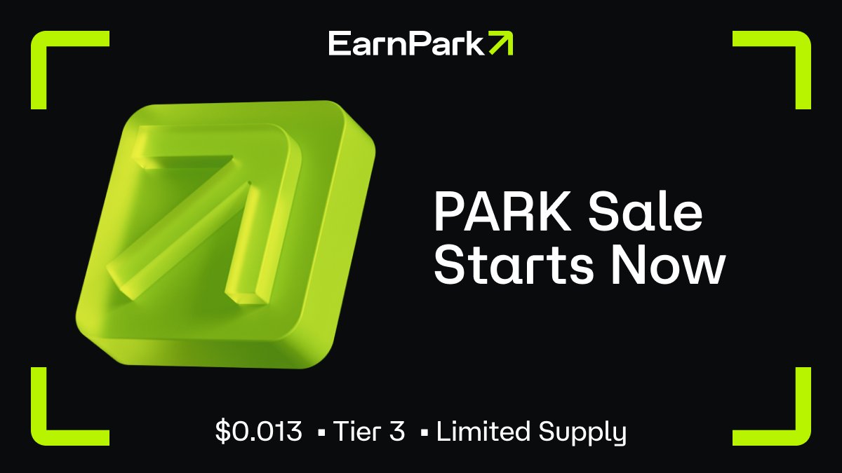 EarnPark (@_earnpark) on Twitter photo 🔥Tier 3 of the $PARK Sale has just started!
The previous tiers were filled in record time.
Once the cap is reached, the price moves up and entry closes.
⚡️ $PARK price: $0.013
⚡️FCFS
If you waited for the right moment – this is it.
 👉Join the sale: go.earnpark.com/Kr8C 🔥Tier 3 of the $PARK Sale has just started!
The previous tiers were filled in record time.
Once the cap is reached, the price moves up and entry closes.
⚡️ $PARK price: $0.013
⚡️FCFS
If you waited for the right moment – this is it.
 👉Join the sale: go.earnpark.com/Kr8C