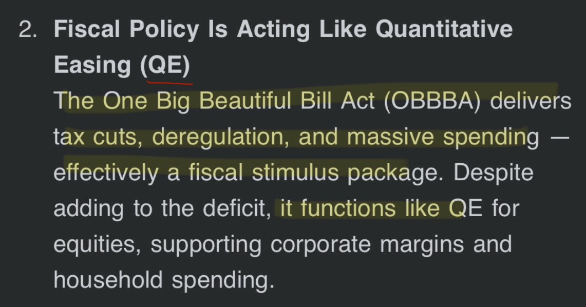 ‼️FISCAL POLICY IS ACTING LIKE QUANTITATIVE EASING‼️

👇