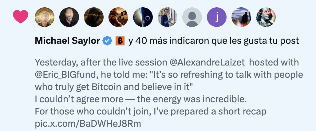 BTW <a href="/saylor/">Michael Saylor</a> liked my post ⚡️😁