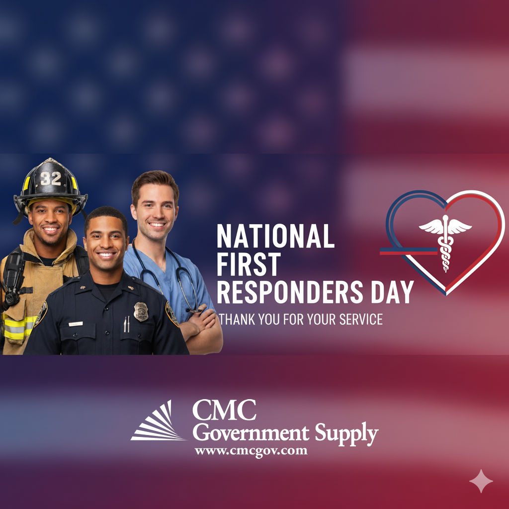 CMCGOV's tweet photo. Today we honor our heroes in uniform. 🚓🚒🚑 Thank you to all the Police, Fire, and EMS professionals who serve our communities with courage and compassion. We appreciate you — today and every day! 💙❤️🤍
#NationalFirstRespondersDay #ThankYouFirstResponders #CMCGOV https://t.co/2boJxT1uCq