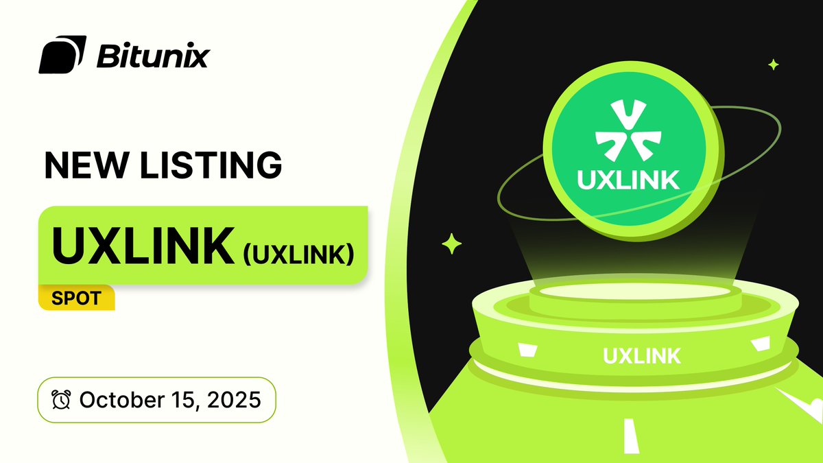 BitunixOfficial's tweet image. 📣 $UXLINK @UXLINKofficial Trading is now available on Bitunix Spot!
🚀 Spot Trading bitunix.com/spot-trade/UXL…
ℹ️ More Details bitunix.com/coin-introduce…
