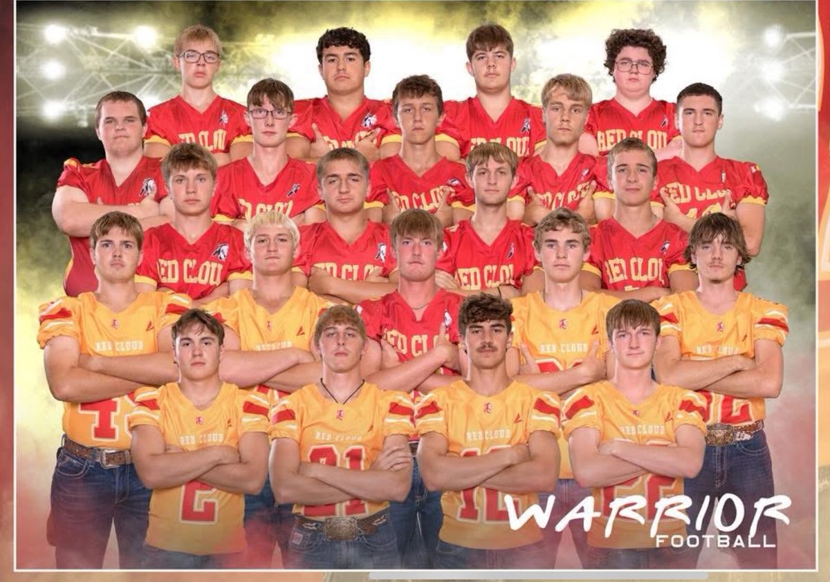 Team of the week! <a href="/rcwarriors1/">Red Cloud Schools</a> are ready for some playoffs! #epicfootballcamps Sponsored by Samuelson Land Leveling 🏆🏈