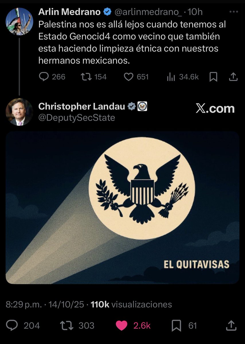 Tipazo ⁦<a href="/DeputySecState/">Christopher Landau</a>⁩  🙌🏼