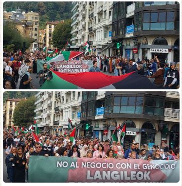 Sólo la lucha del pueblo palestino y nuestra solidaridad, nuestra presión popular detendrán esta barbarie. Imágenes de manifestación en #Donostia
#stopgenocidio #15oporpalestina #FreePalestine #PalestinaLibre