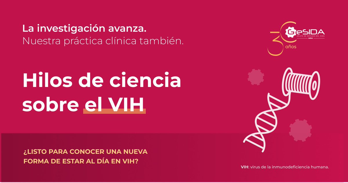 GeSIDA_SEIMC's tweet photo. 🧵 ¡Vuelven los Hilos de ciencia sobre #VIH de GeSIDA! 

🆕 Este curso, con una gran novedad: podrás acceder a los hilos completos en nuestra web, a través de este enlace (sólo tienes que completar un sencillo registro) ➡️ https://t.co/X2hVHl6Ub4

¡Descubre los 2 primeros hilos! https://t.co/Ksb5O90j6I