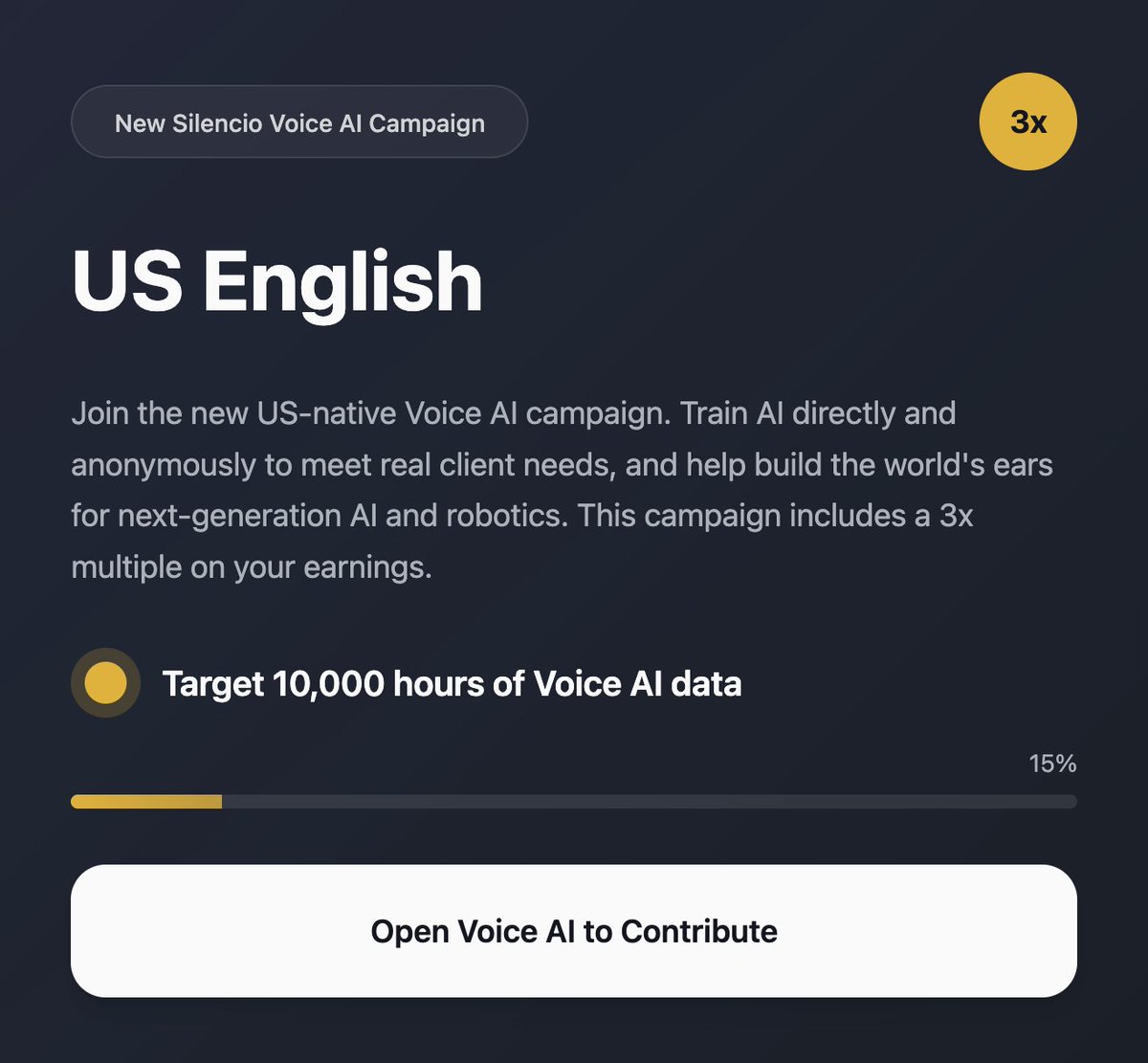 Silencio | Voice Data for AI tweet media