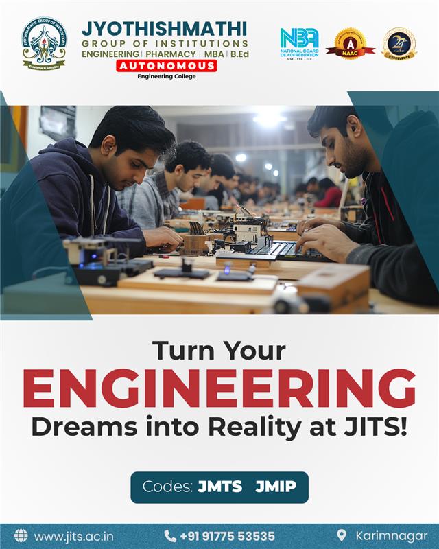 jyothish_mathi's tweet image. 𝐓𝐮𝐫𝐧 𝐲𝐨𝐮𝐫 𝐞𝐧𝐠𝐢𝐧𝐞𝐞𝐫𝐢𝐧𝐠 𝐝𝐫𝐞𝐚𝐦𝐬 𝐢𝐧𝐭𝐨 𝐫𝐞𝐚𝐥𝐢𝐭𝐲 𝐰𝐢𝐭𝐡 𝐉𝐈𝐓𝐒 — 𝐰𝐡𝐞𝐫𝐞 𝐢𝐧𝐧𝐨𝐯𝐚𝐭𝐢𝐨𝐧 𝐦𝐞𝐞𝐭𝐬 𝐢𝐧𝐬𝐩𝐢𝐫𝐚𝐭𝐢𝐨𝐧!💡
 
📞91775 53535
🌐jits.ac.in

#JITS #JITSAutonomous #EngineeringDreams #FutureEngineers #Engineering