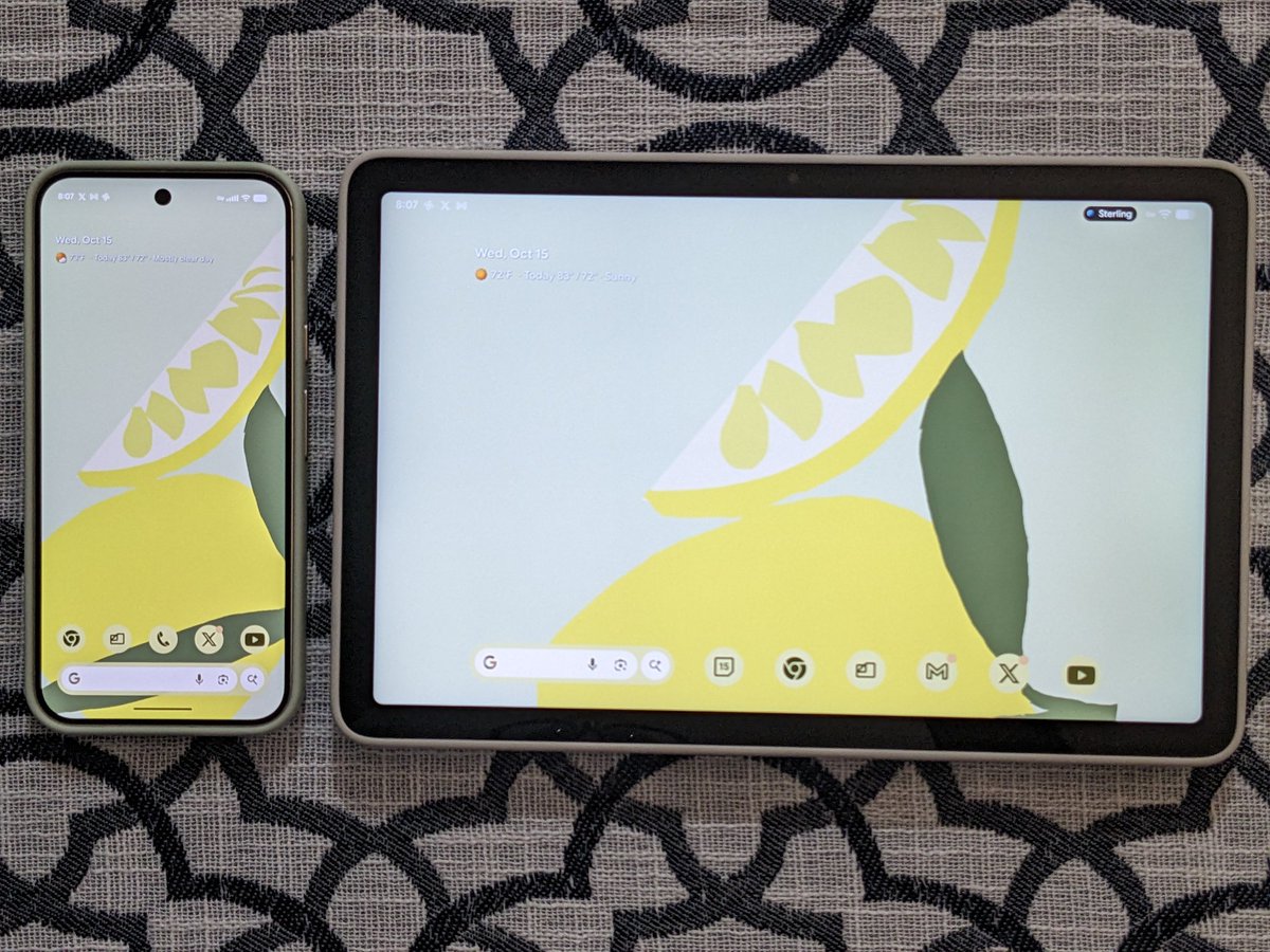 GreenShades9's tweet image. I think that #Google&apos;s #Material3Expressive looks nicest in yellow. 

#GooglePixel #PixelTablet #TeamPixel #Android16