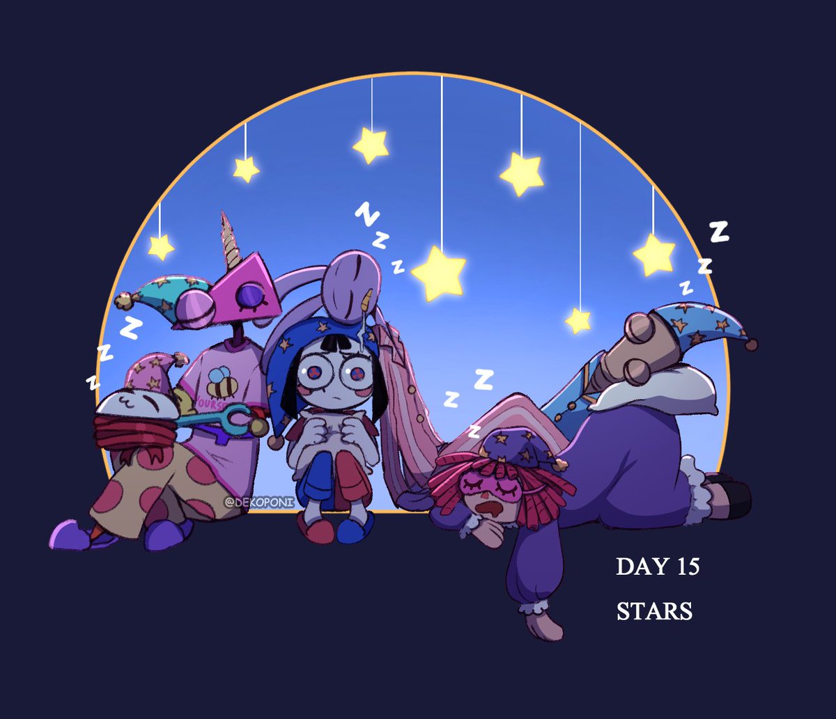 #Digitaltober Day 15 : Stars
Sleeping under the stars - or not.

#TADC #TheAmazingDigitalCircus