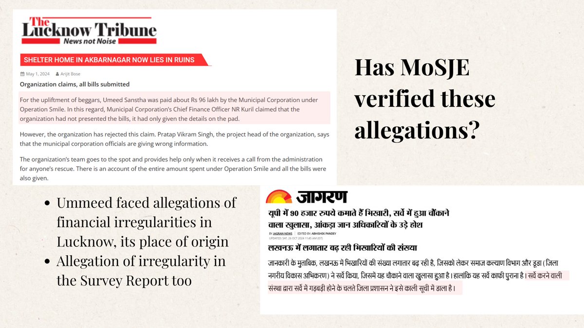 employonomics's tweet photo. We know begging racket. But, in the era of innovation, @MSJEGOI is allegedly set to surprise the nation with a series of innovative BEGGARY ERADICATION RACKETS. 

I don't know the truth, expecting the govt to tell us who is madam Usha Awasthi? 
@narendramodi @PMOIndia @Drvirendrakum13 @myogiadityanath @myogioffice @CMOfficeUP