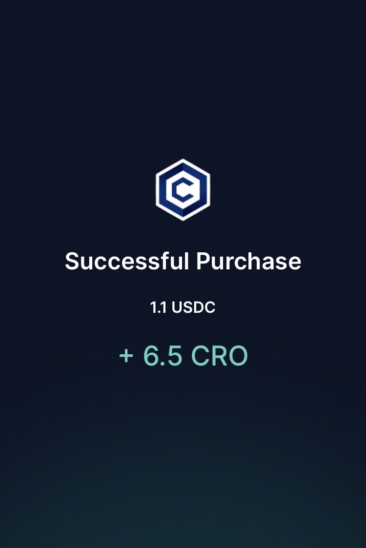 I believe in $CRO do you??

<a href="/cronos_chain/">Cronos</a> 
<a href="/cryptocom/">Crypto.com</a>
