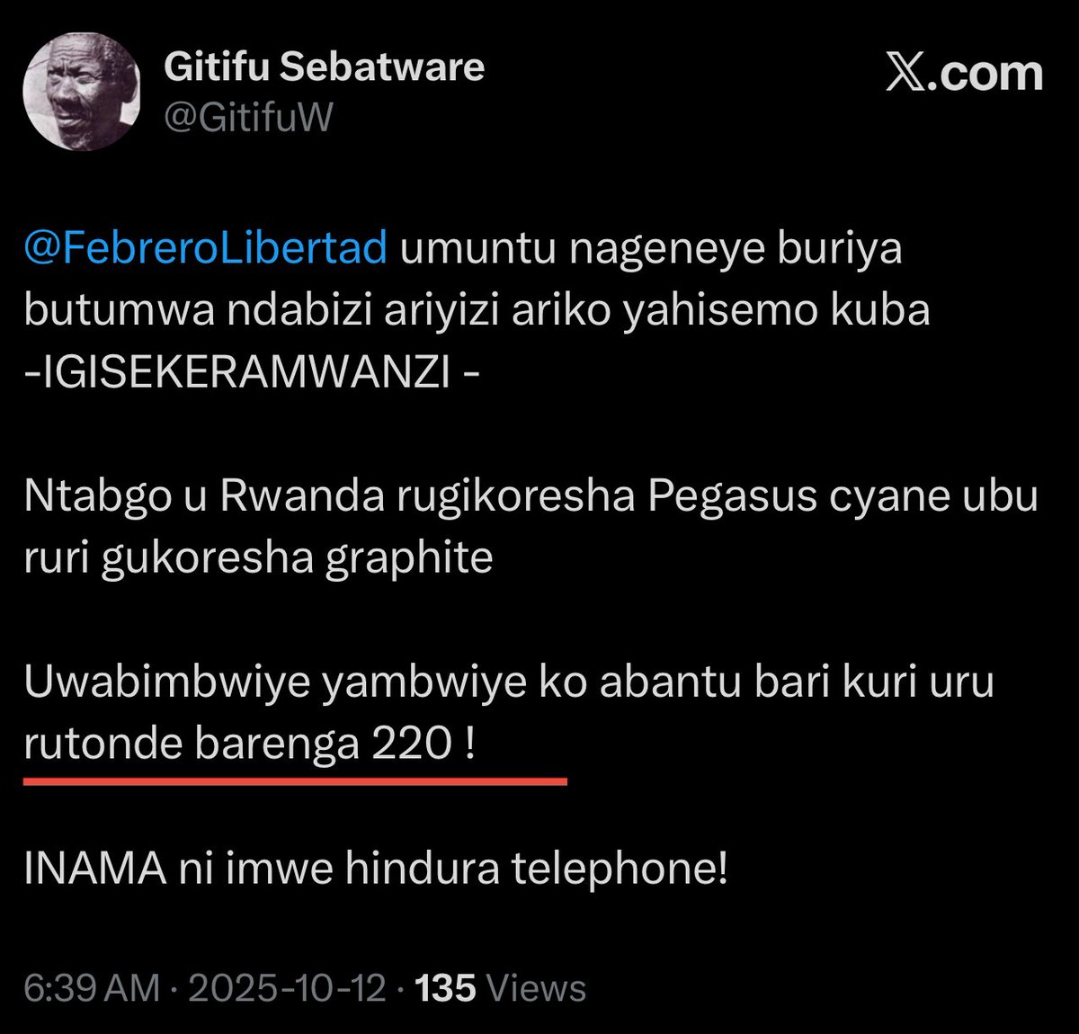 Gitifu Sebatware tweet media
