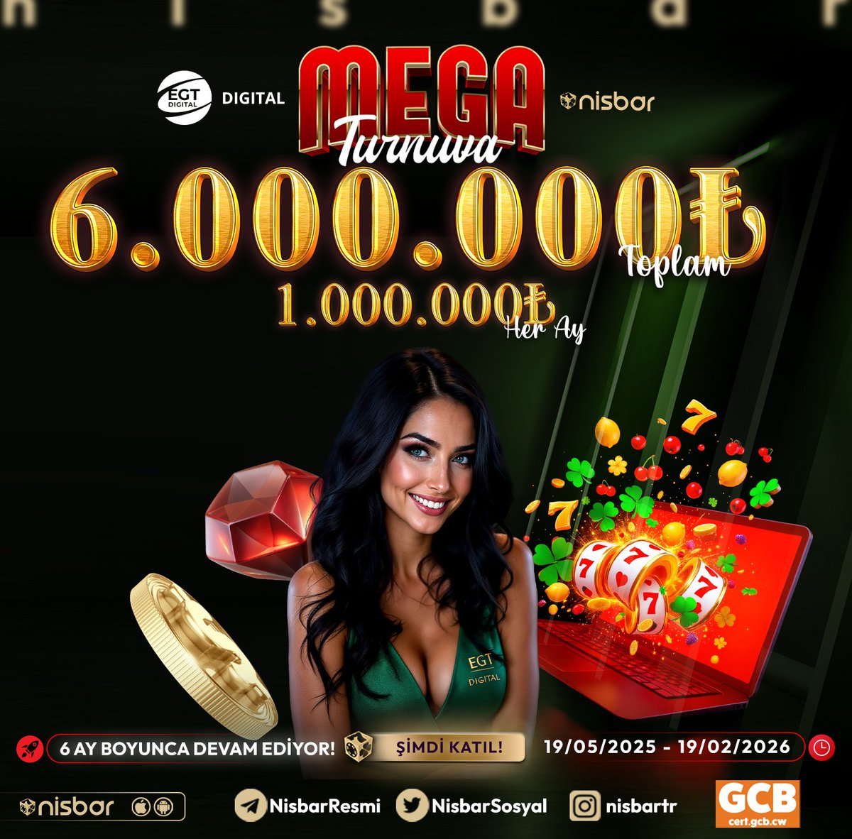 🔥 Mega Turnuva 2. Ay Devam Ediyor! 🔥

💎 EGT Digital oyunlarına özel, toplam 6.000.000₺ ödüllü Mega Turnuva hız kesmeden devam ediyor!
🏆 Her ay 1.000.000₺ ödül havuzu sizi bekliyor!

💥 En çok puanı topla, 1.000.000₺’lik ödül havuzundan payını kap!

nisurl.com/nisbargir