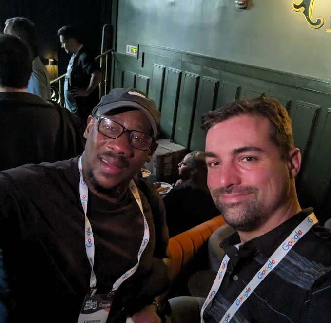 cljwebdev's tweet image. .@LawrenceDCodes and I at Raleigh ATO Dinner! @torcdotdev
