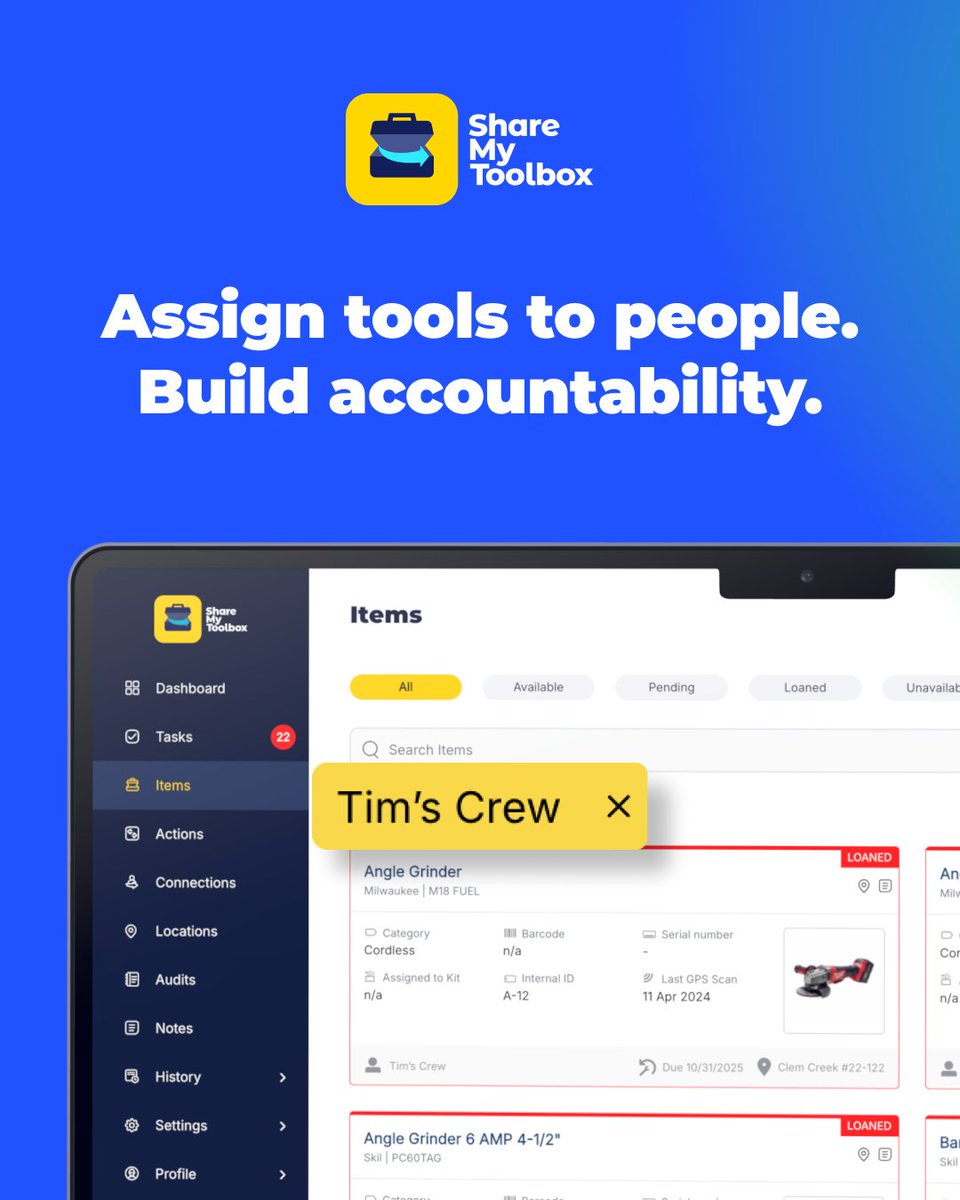 Assign tools to people. Accountability = fewer losses and better ROI. sharemytoolbox.com/how-to-track-t…